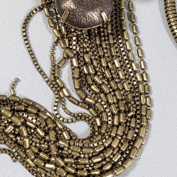 SILPADA KR Bronze Tone Multi Chain Leather Tassel Long Necklace 30 in - retired - Picture 8 of 11